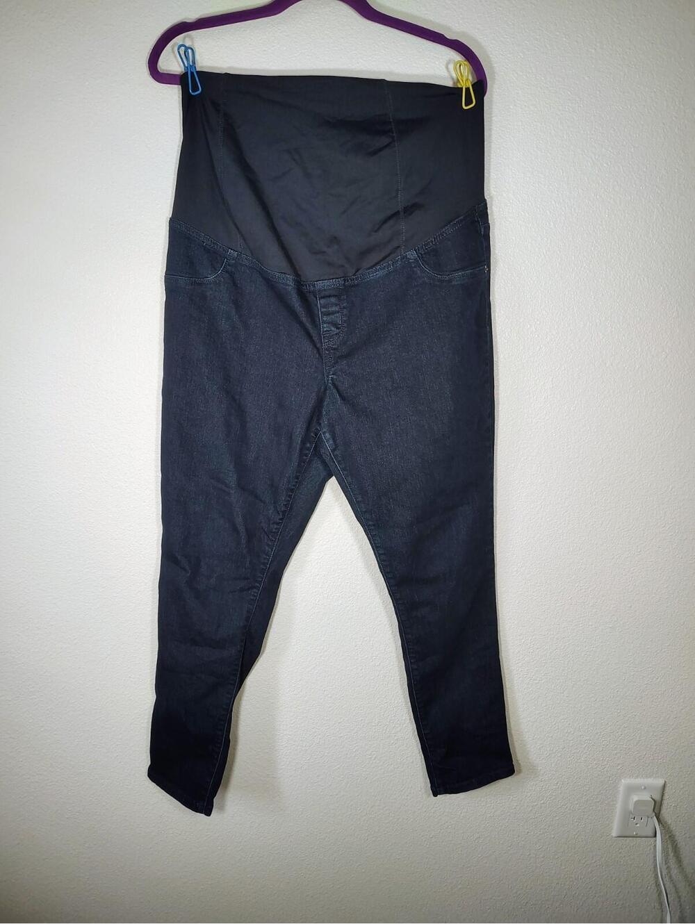 Isabel Ingrid Maternity Dark Blue Denim Maternity Skinny Jeans 14/32R